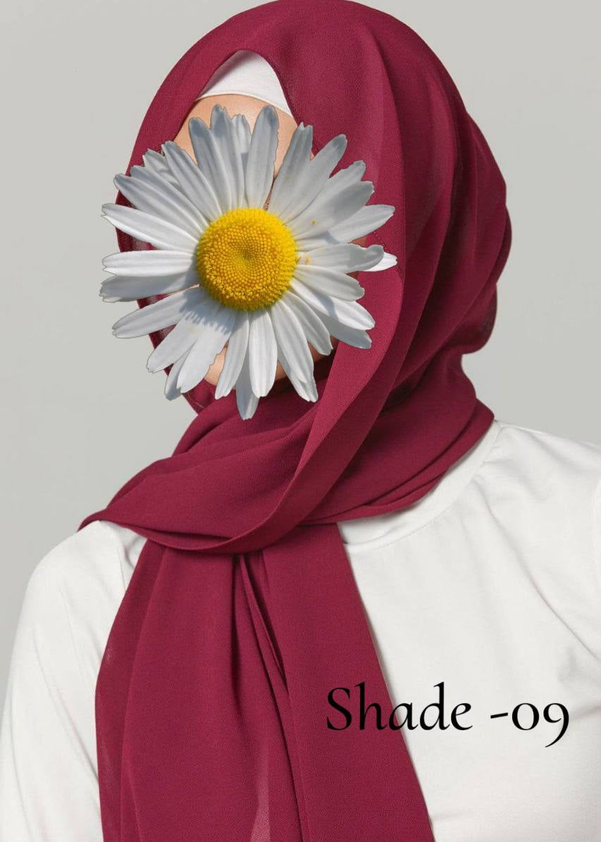 MALESHIAN CHIFFON STOLES | SHADE - 09