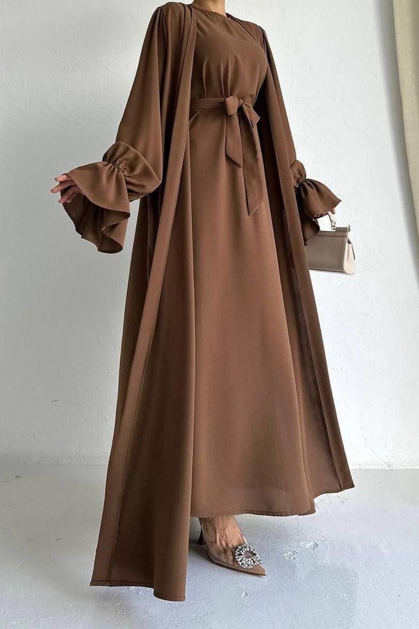 EBRAH DOUBLE SHRUG ABAYA | COPPER