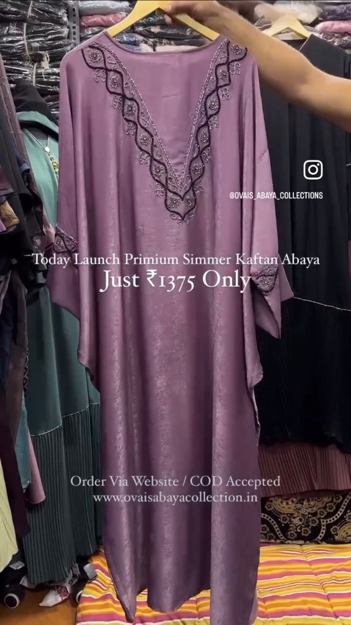 Gulafsha Premium Simmer Handwork Kaftan Abaya