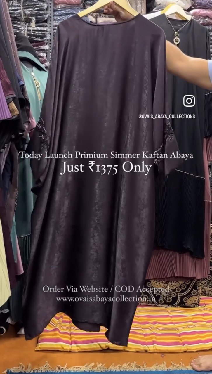 Gulafsha Premium Simmer Handwork Kaftan Abaya