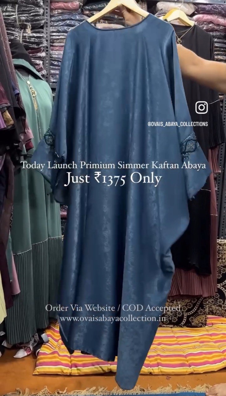 Gulafsha Premium Simmer Handwork Kaftan Abaya