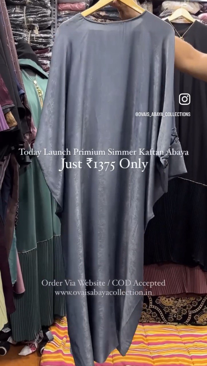 Gulafsha Premium Simmer Handwork Kaftan Abaya