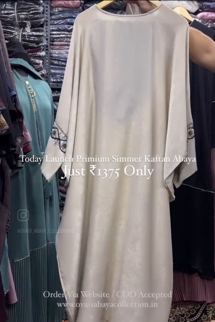 Gulafsha Premium Simmer Handwork Kaftan Abaya