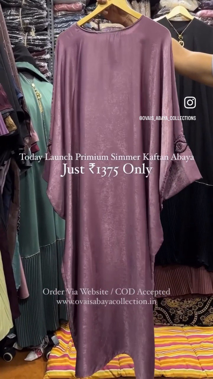 Gulafsha Premium Simmer Handwork Kaftan Abaya