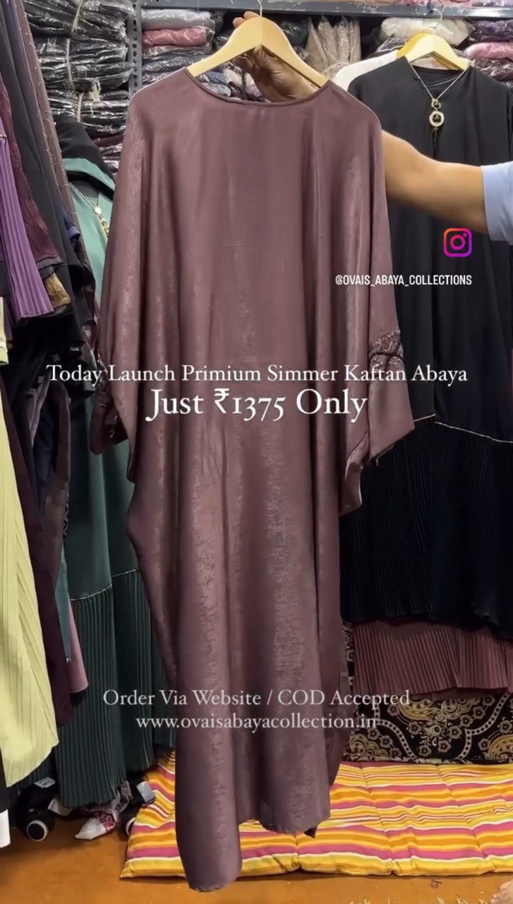 Gulafsha Premium Simmer Handwork Kaftan Abaya