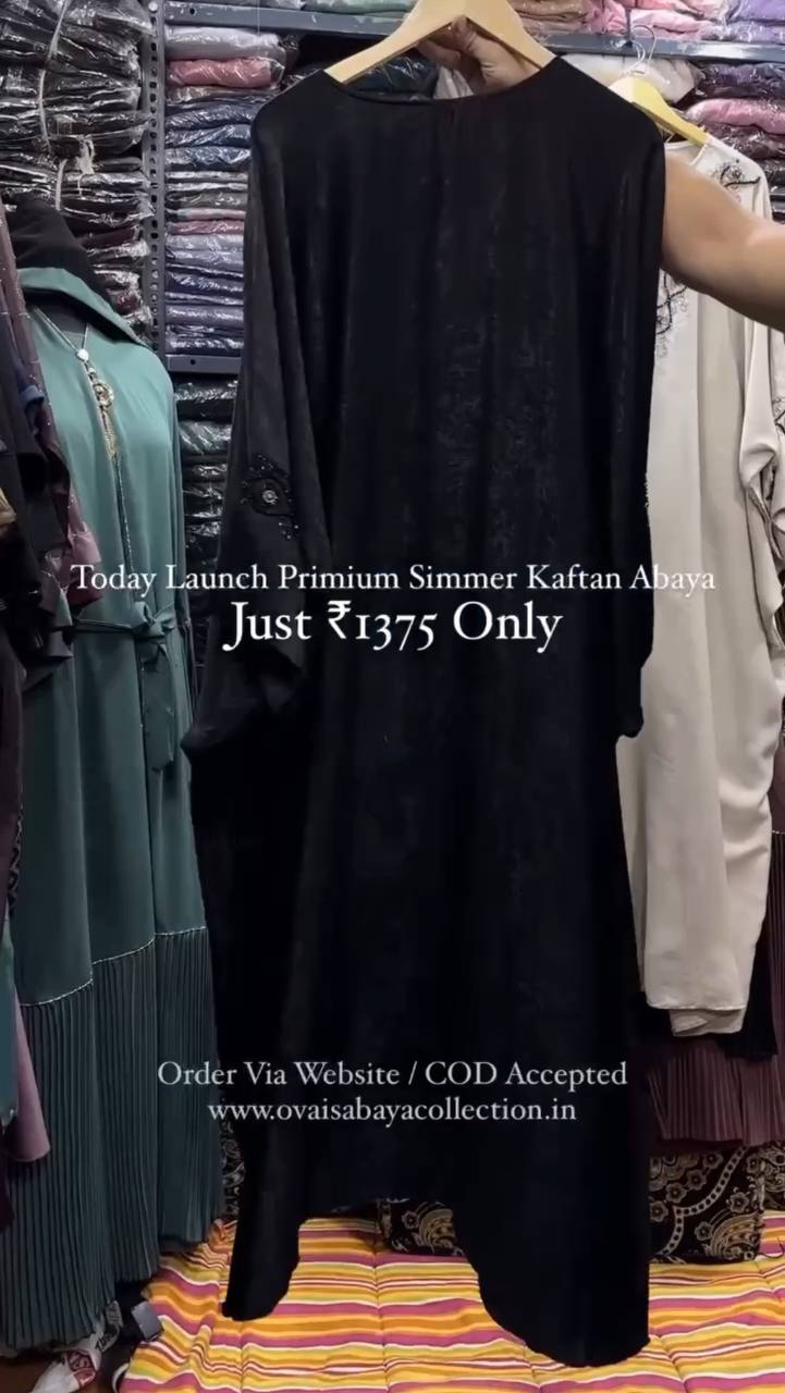 Gulafsha Premium Simmer Handwork Kaftan Abaya