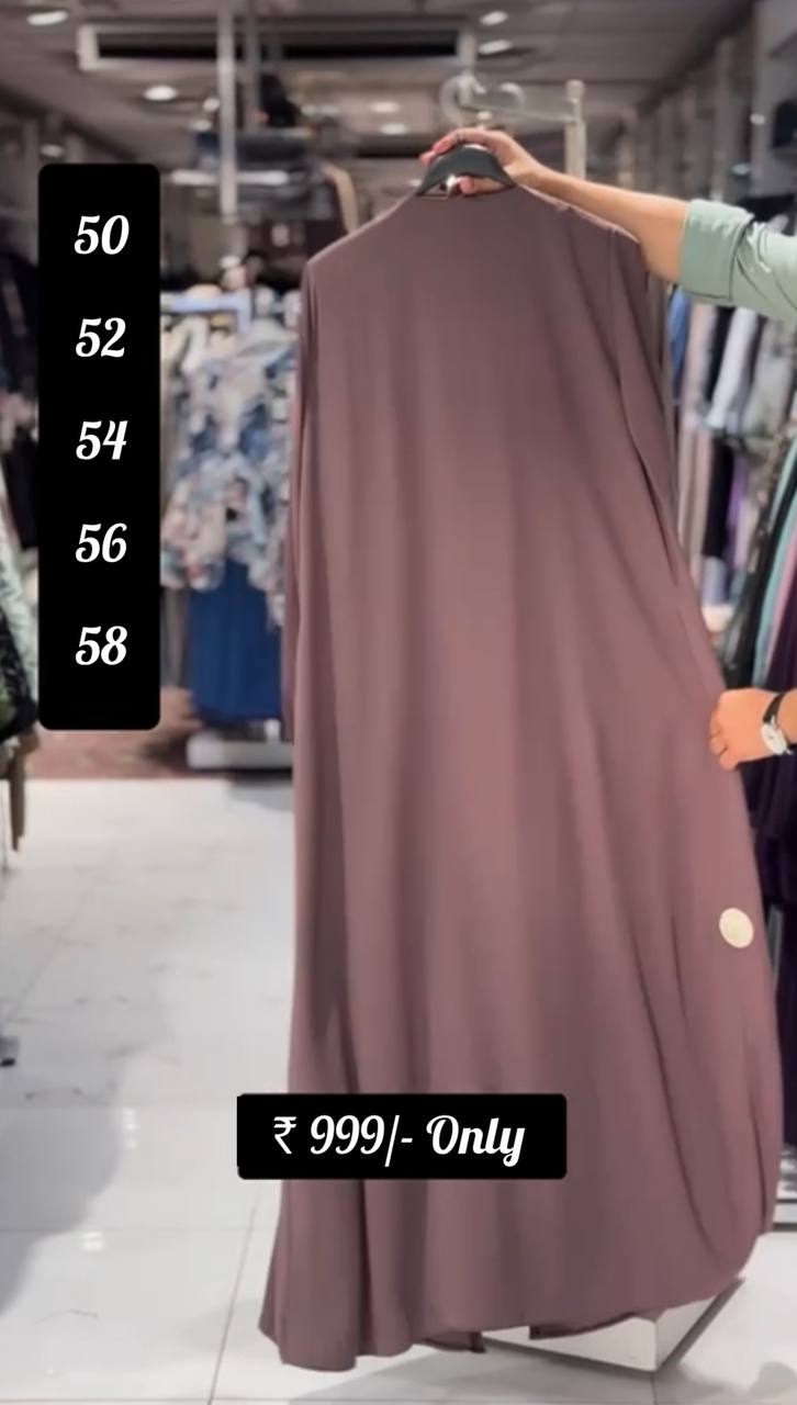 SUHANA BASIC ZIPPER ABAYA | DUSTY PINK