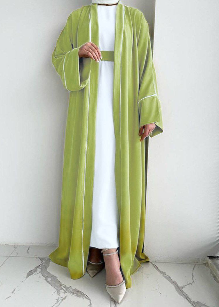RUHI DOUBLE SHRUG ABAYA | NEON TO WHITE