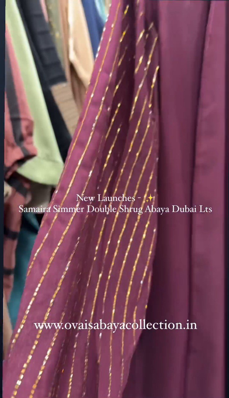 SAMAIRA SIMMER DOUBLE SHRUG ABAYA