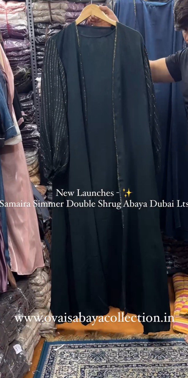 SAMAIRA SIMMER DOUBLE SHRUG ABAYA