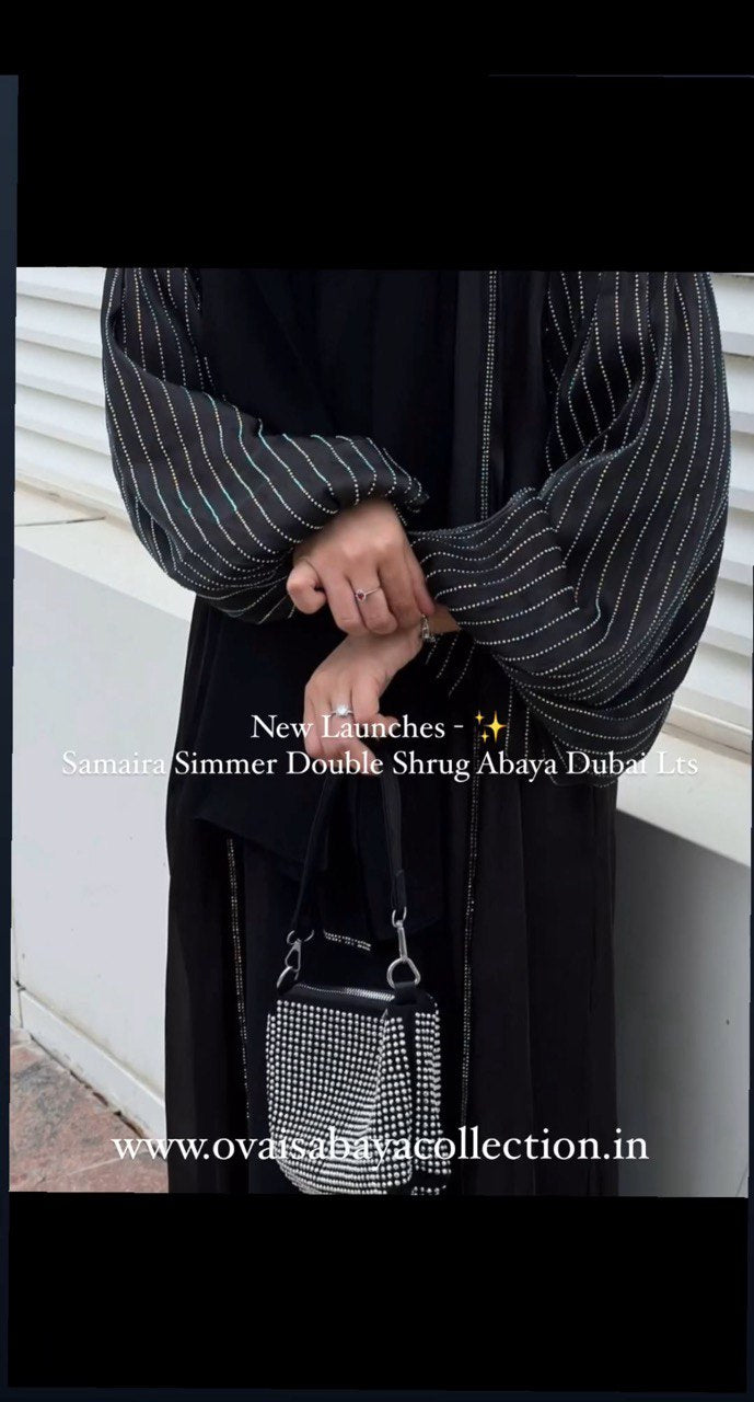 SAMAIRA SIMMER DOUBLE SHRUG ABAYA