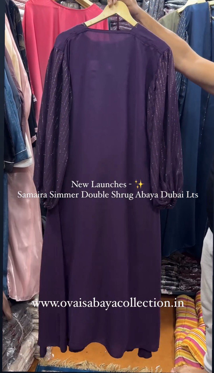 SAMAIRA SIMMER DOUBLE SHRUG ABAYA