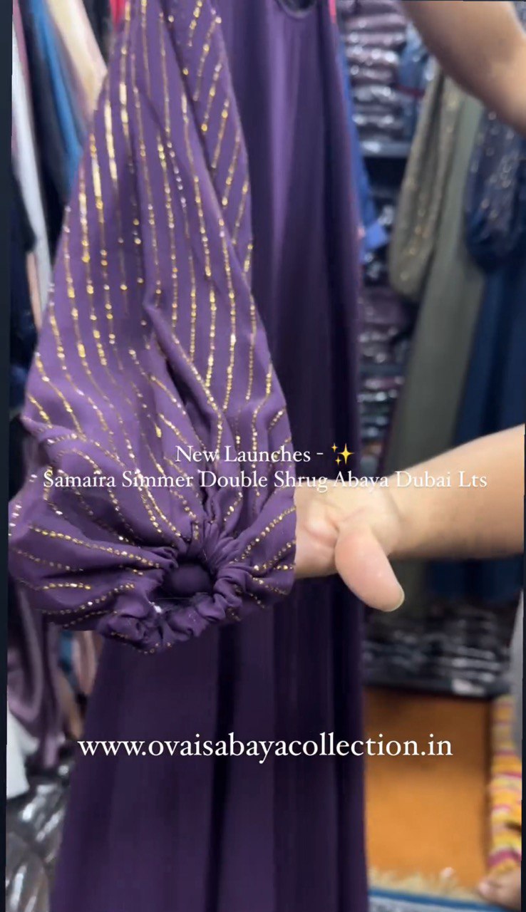 SAMAIRA SIMMER DOUBLE SHRUG ABAYA