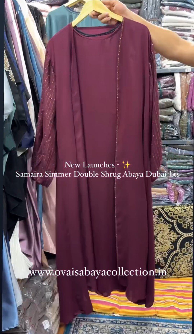 SAMAIRA SIMMER DOUBLE SHRUG ABAYA