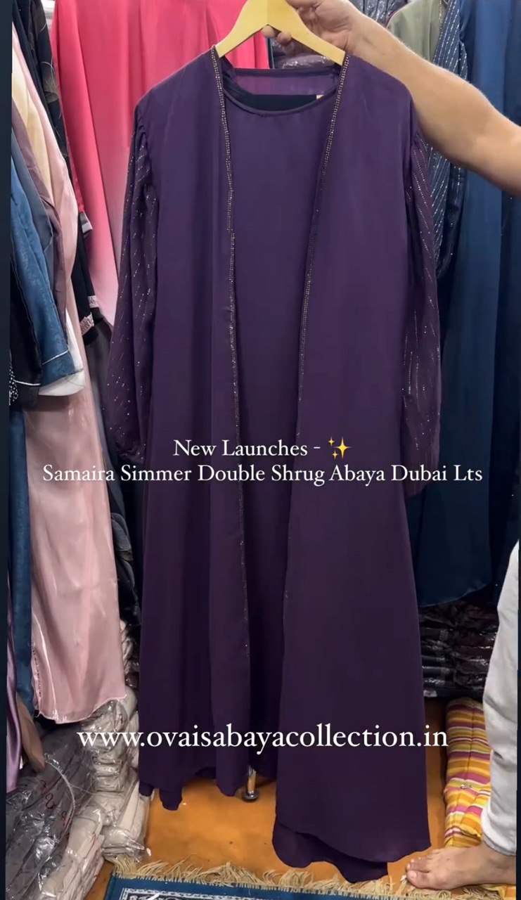 SAMAIRA SIMMER DOUBLE SHRUG ABAYA