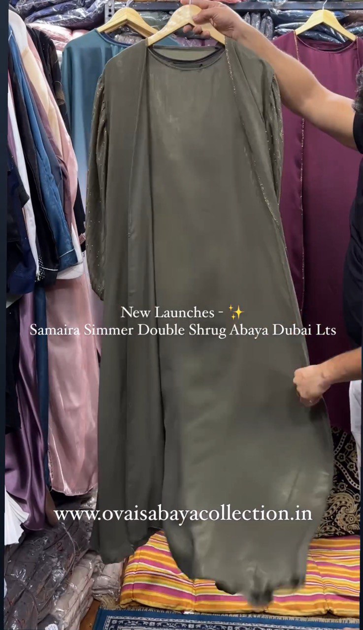 SAMAIRA SIMMER DOUBLE SHRUG ABAYA