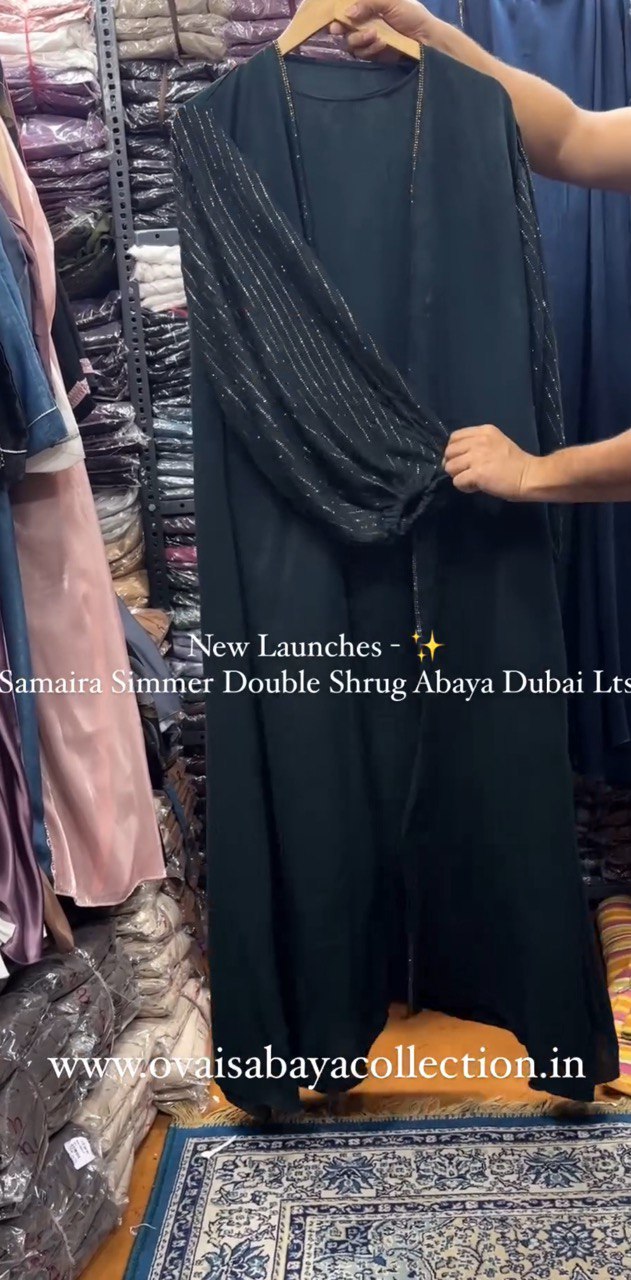 SAMAIRA SIMMER DOUBLE SHRUG ABAYA