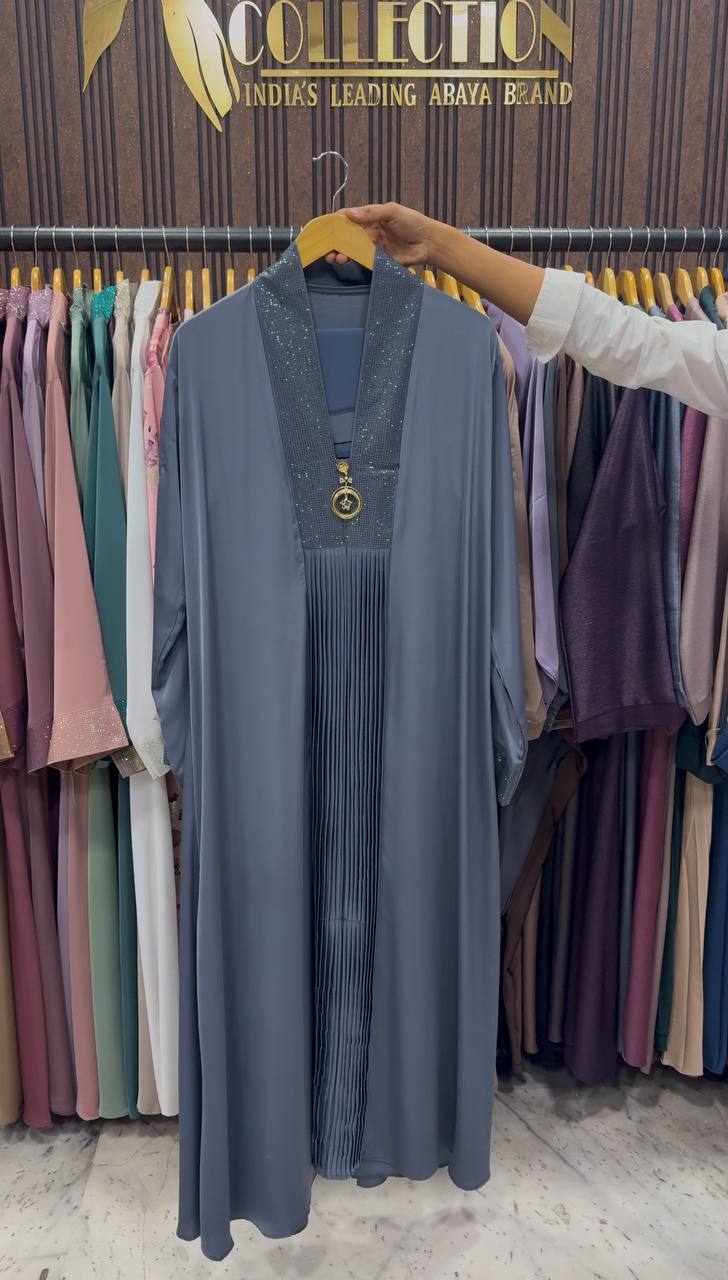 URMISH STONE WORK ABAYA | GRAY