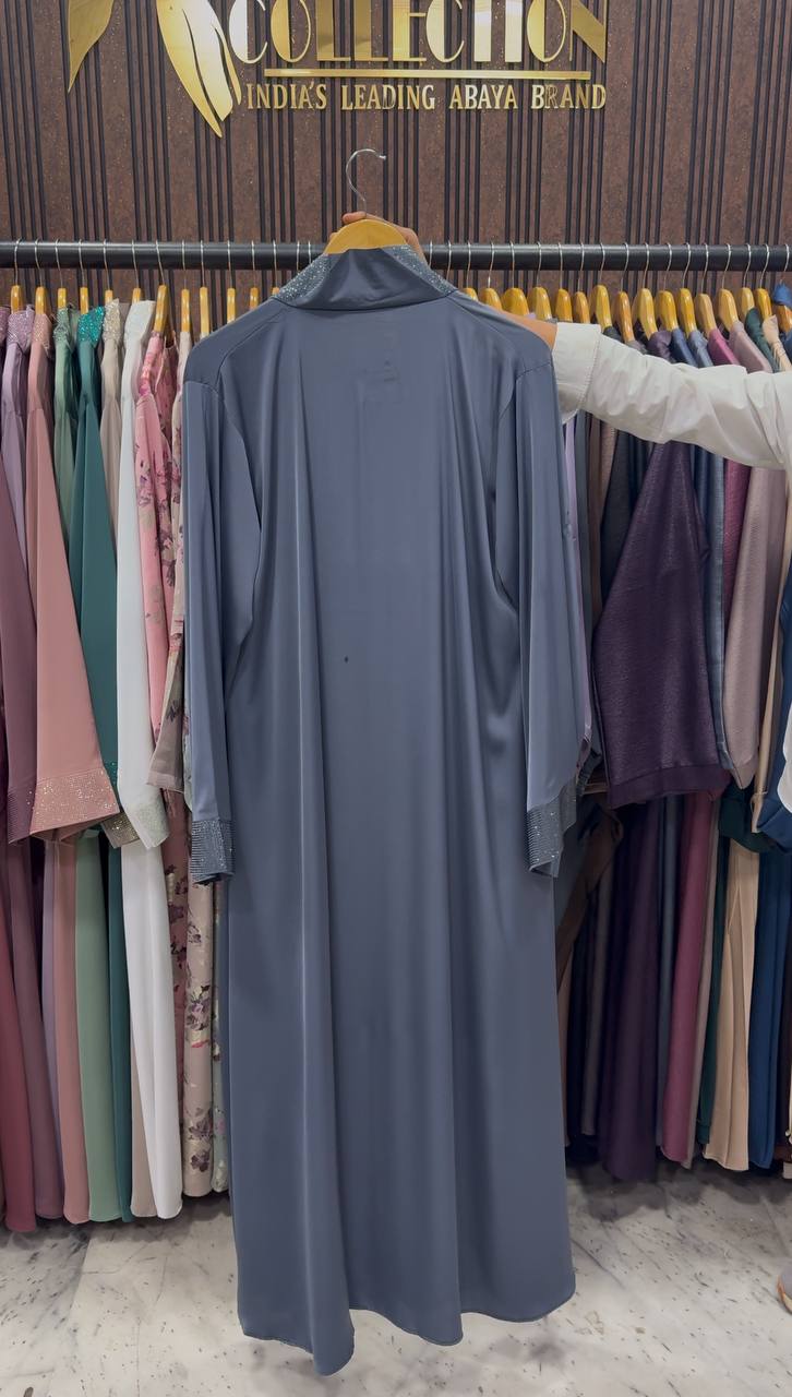 URMISH STONE WORK ABAYA | GRAY