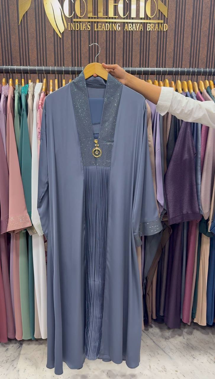 URMISH STONE WORK ABAYA | GRAY