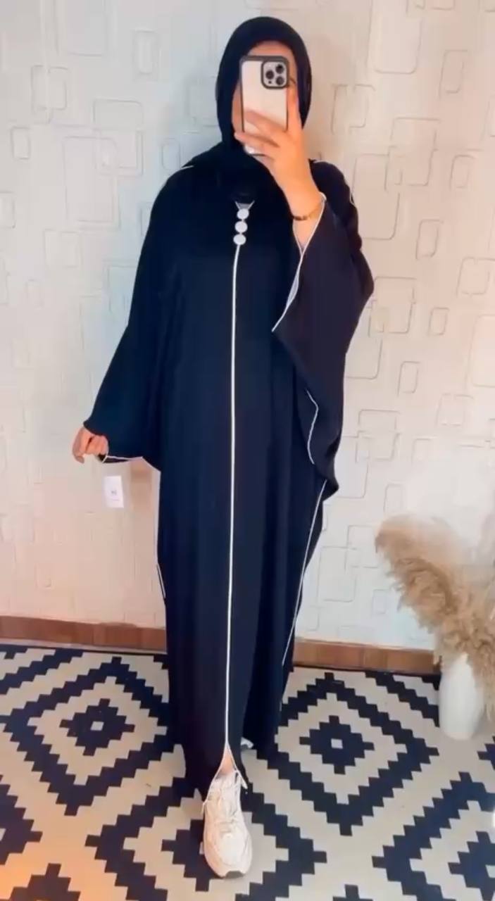 FERIHA KAFTAN ABAYA | BLACK