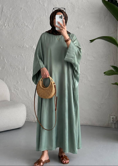 AREBIAN SIMMER KAFTAN ABAYA | SEA GREEN