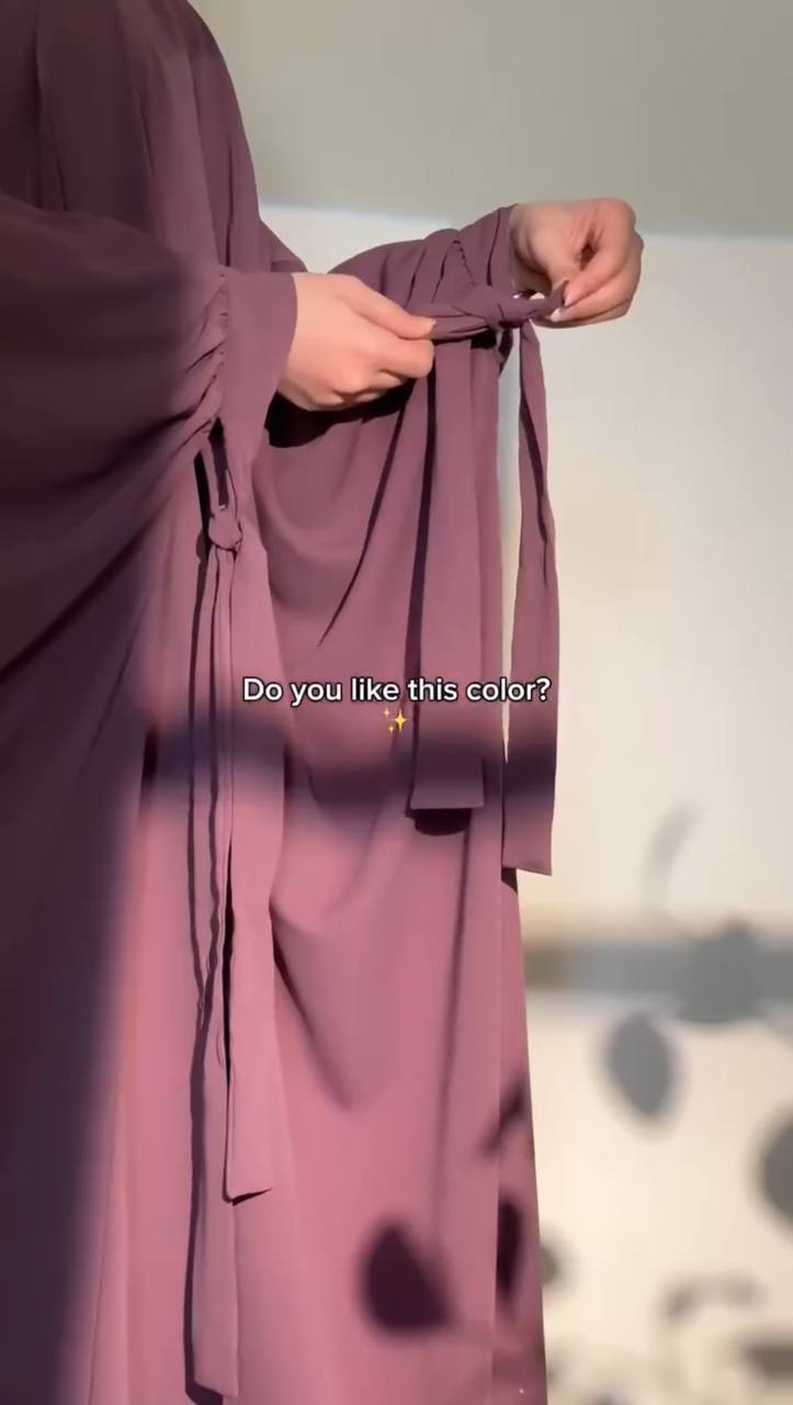 FROZEN DOUBLE SHRUG ABAYA | DUSTY PINK
