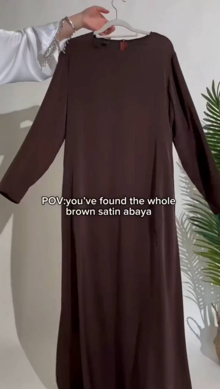 SAJAL DOUBLE SHRUG ABAYA | COFFEE