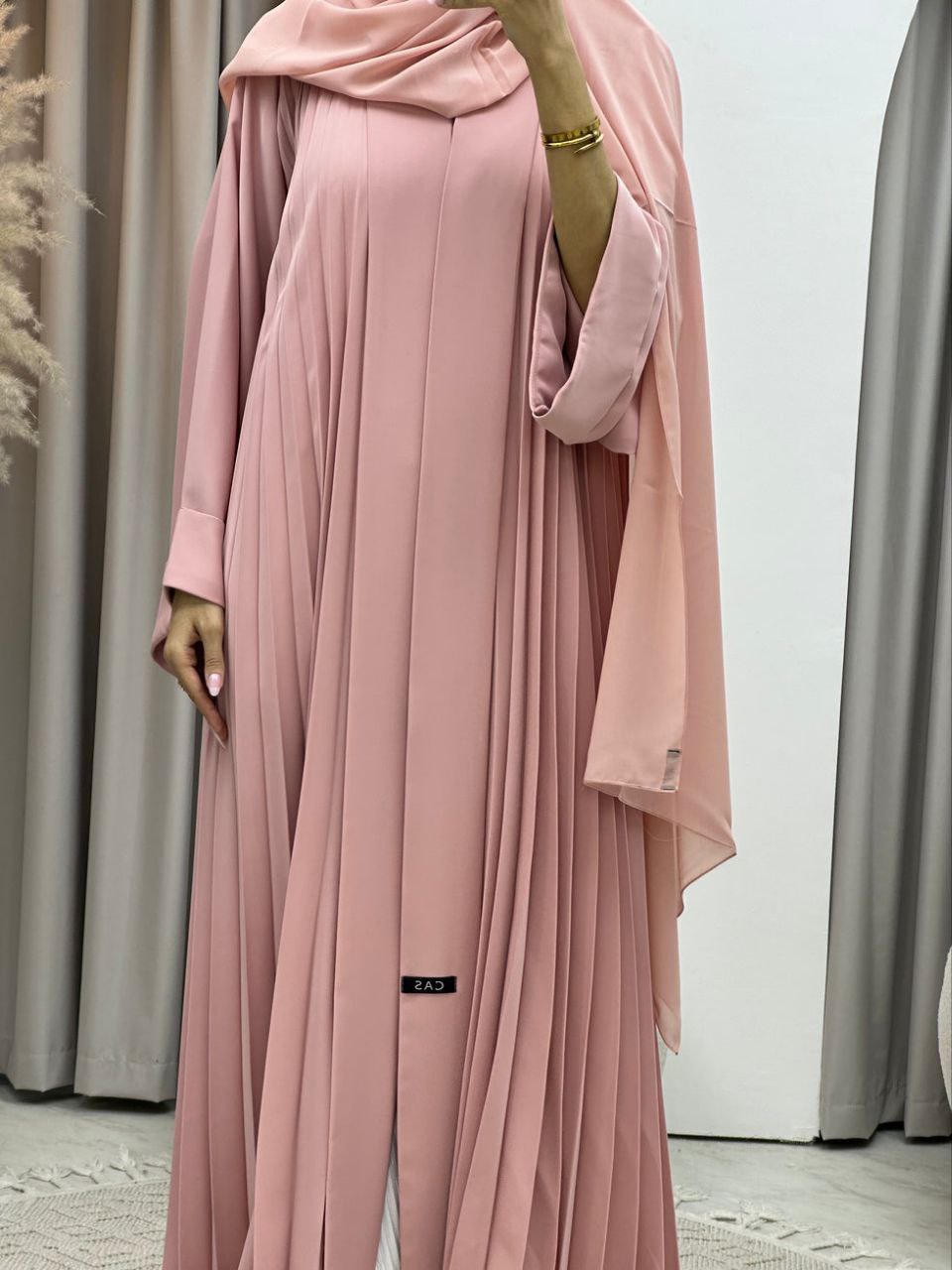 LIYANA FULLY CLOSED ABAYA | LITE PINK
