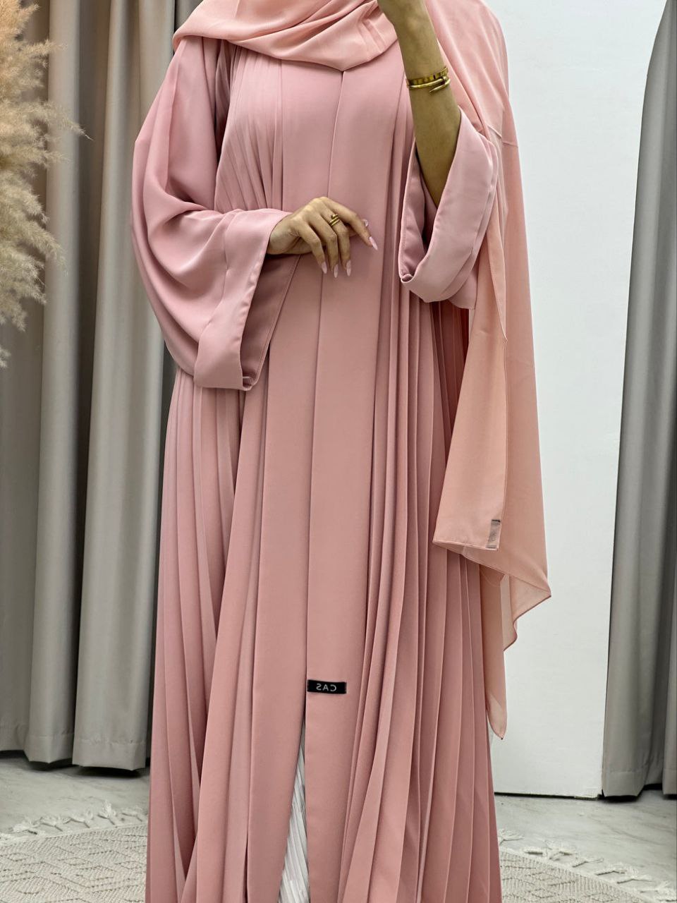LIYANA FULLY CLOSED ABAYA | LITE PINK