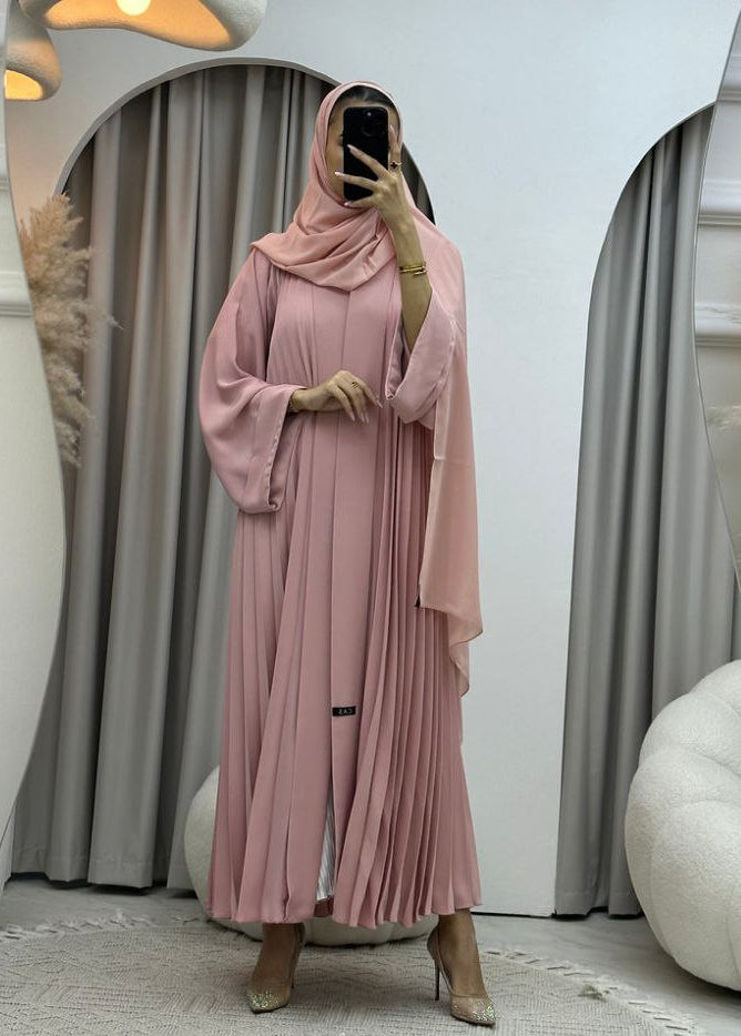LIYANA FULLY CLOSED ABAYA | LITE PINK