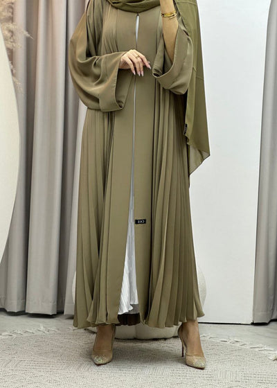 LIYANA FULLY CLOSED ABAYA | PISTA GREEN