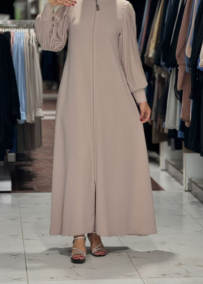 IRAM ZIPPER ABAYA | NUDE