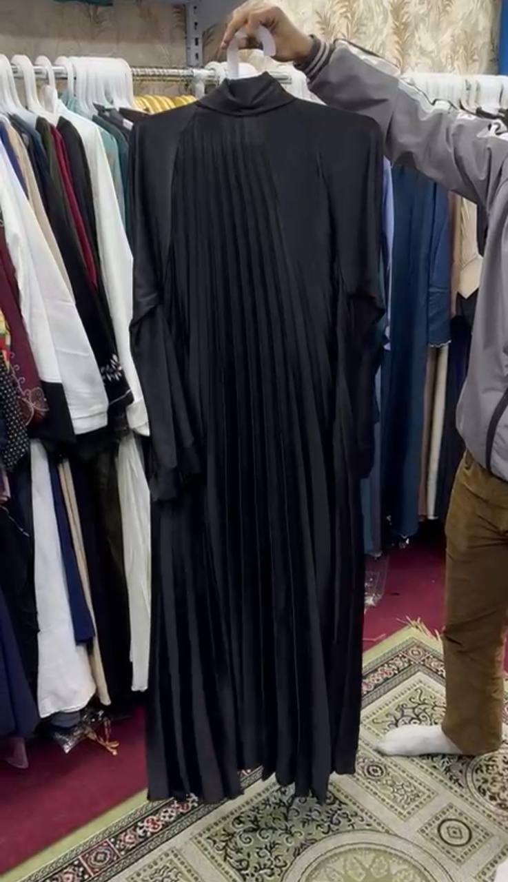 AL-SHIMRA ELEGANCE KOREAN ABAYA BLACK ( NEW LAUNCH )