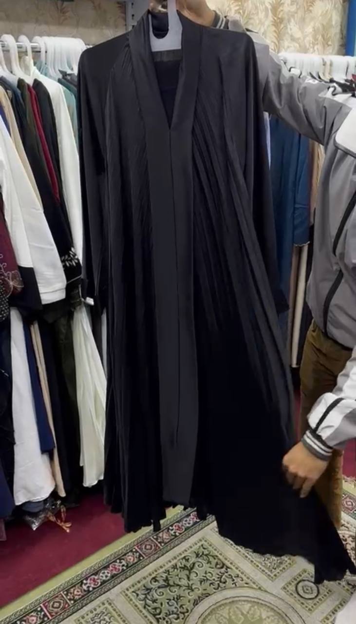 AL-SHIMRA ELEGANCE KOREAN ABAYA BLACK ( NEW LAUNCH )