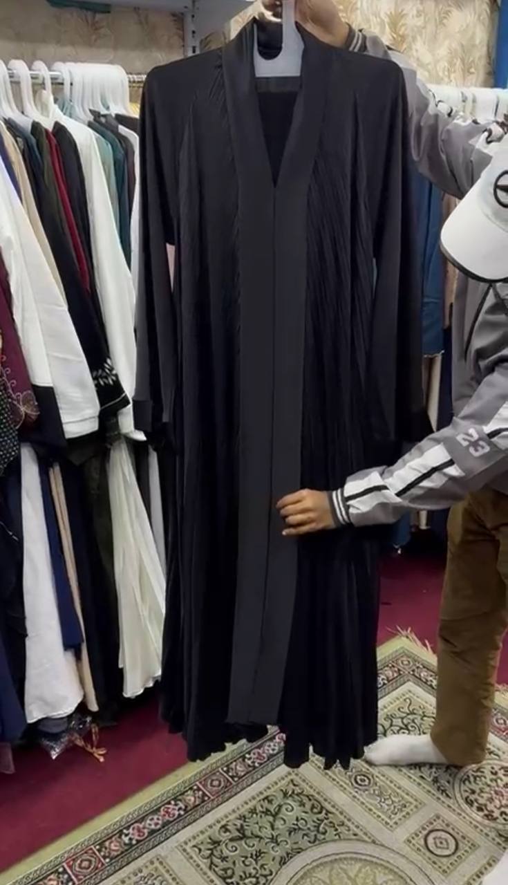 AL-SHIMRA ELEGANCE KOREAN ABAYA BLACK ( NEW LAUNCH )