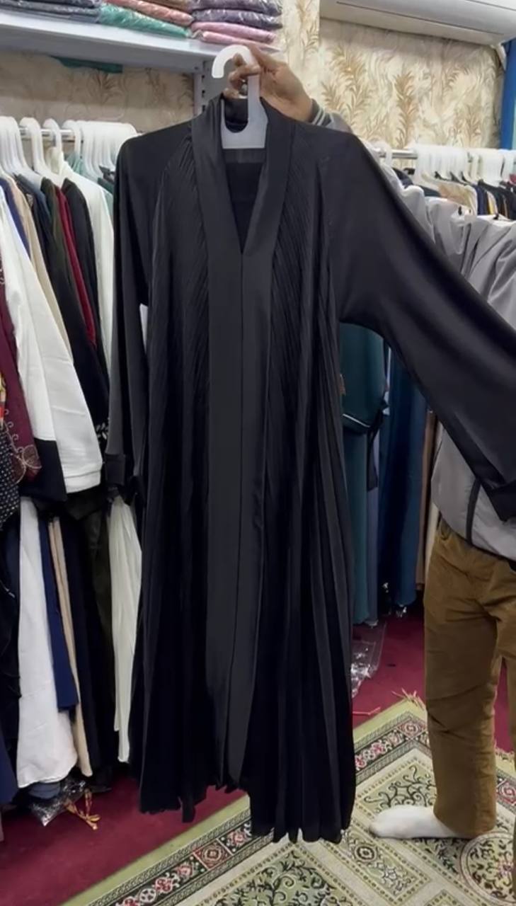 AL-SHIMRA ELEGANCE KOREAN ABAYA BLACK ( NEW LAUNCH )