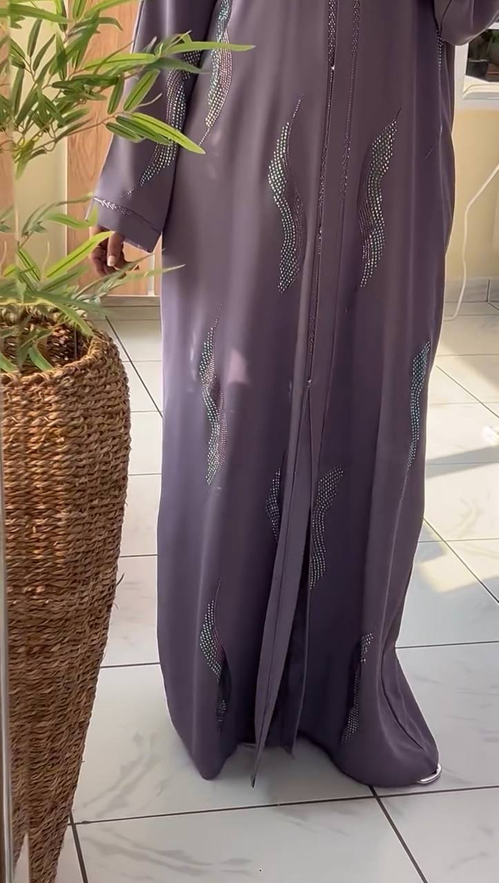 SEHRISH FRONT OPEN ABAYA | PINK