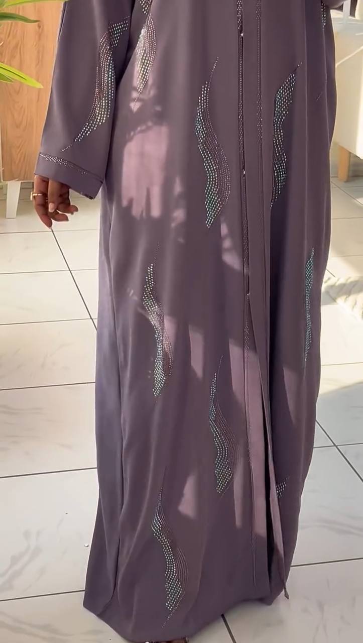 SEHRISH FRONT OPEN ABAYA | PINK