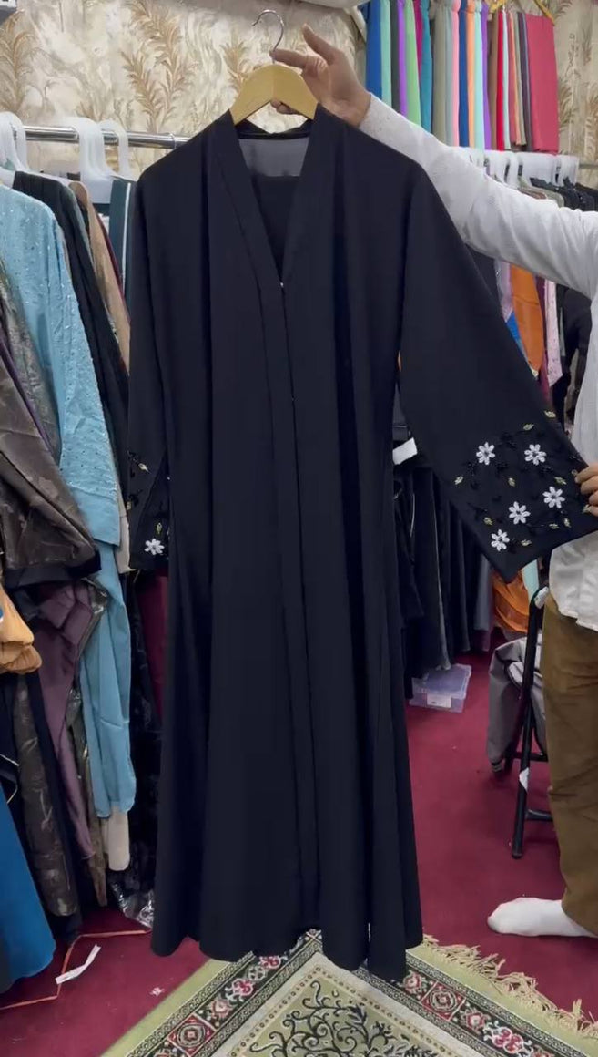 AL-KOUSAR HANDWORK ABAYA |  BLACK