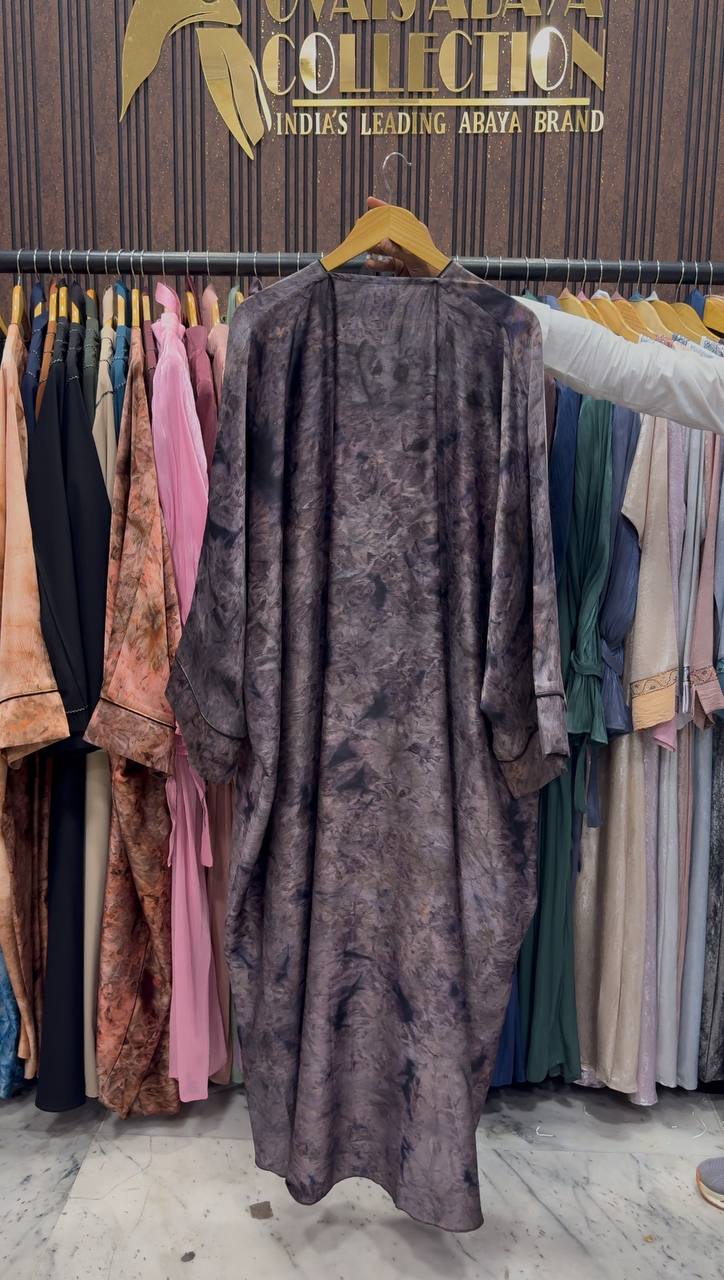 AAYMA PRINTED KAFTAN ABAYA | LAVENDER