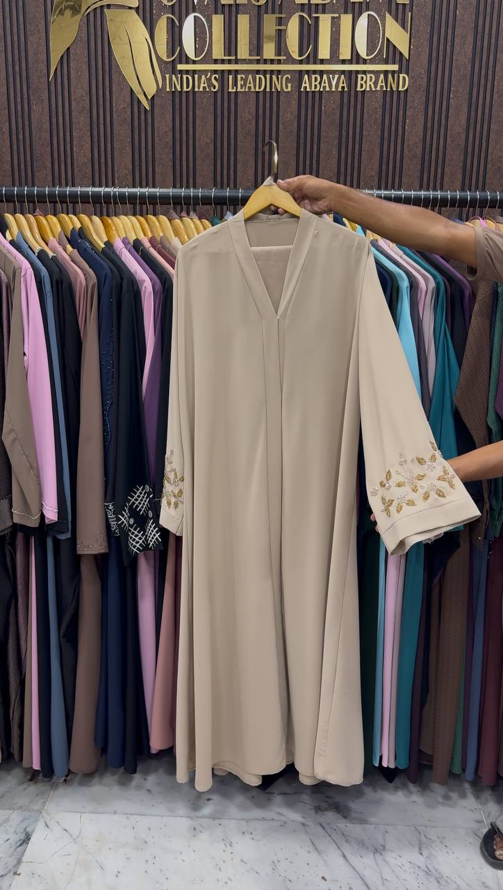RIMSHA MODEST WEAR ABAYA | NUDE