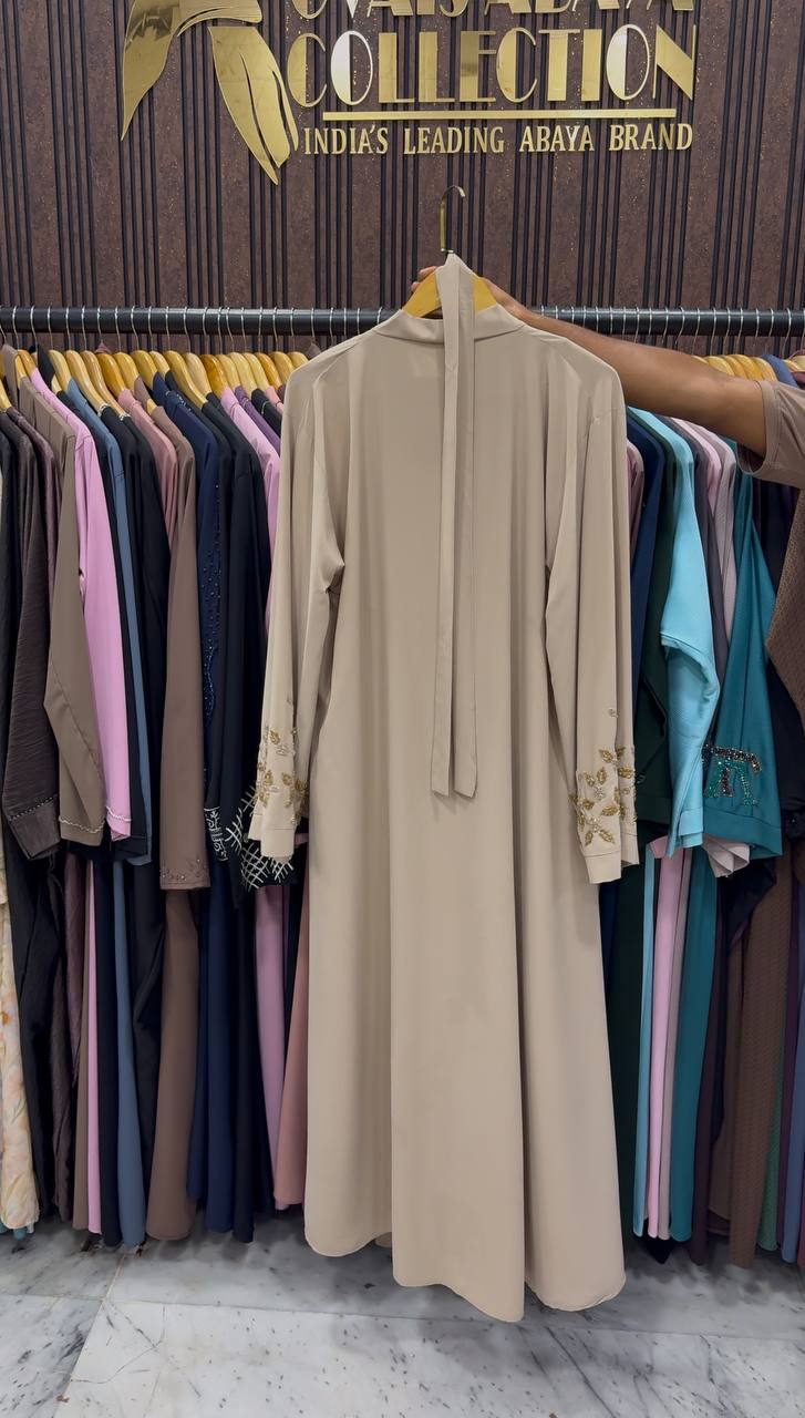 RIMSHA MODEST WEAR ABAYA | NUDE