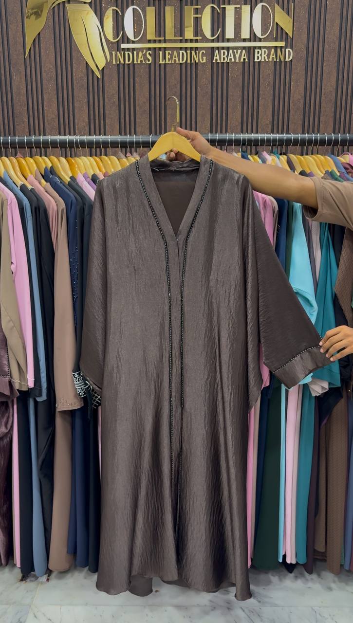 NADIYA HANDWORK KAFTA ABAYA | COFFEE