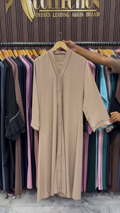 HIBAYAH FRONT OPEN ABAYA | NUDE