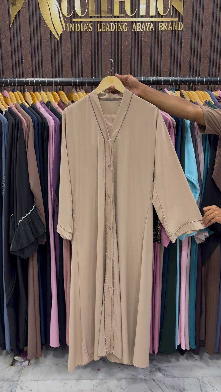 HIBAYAH FRONT OPEN ABAYA | NUDE