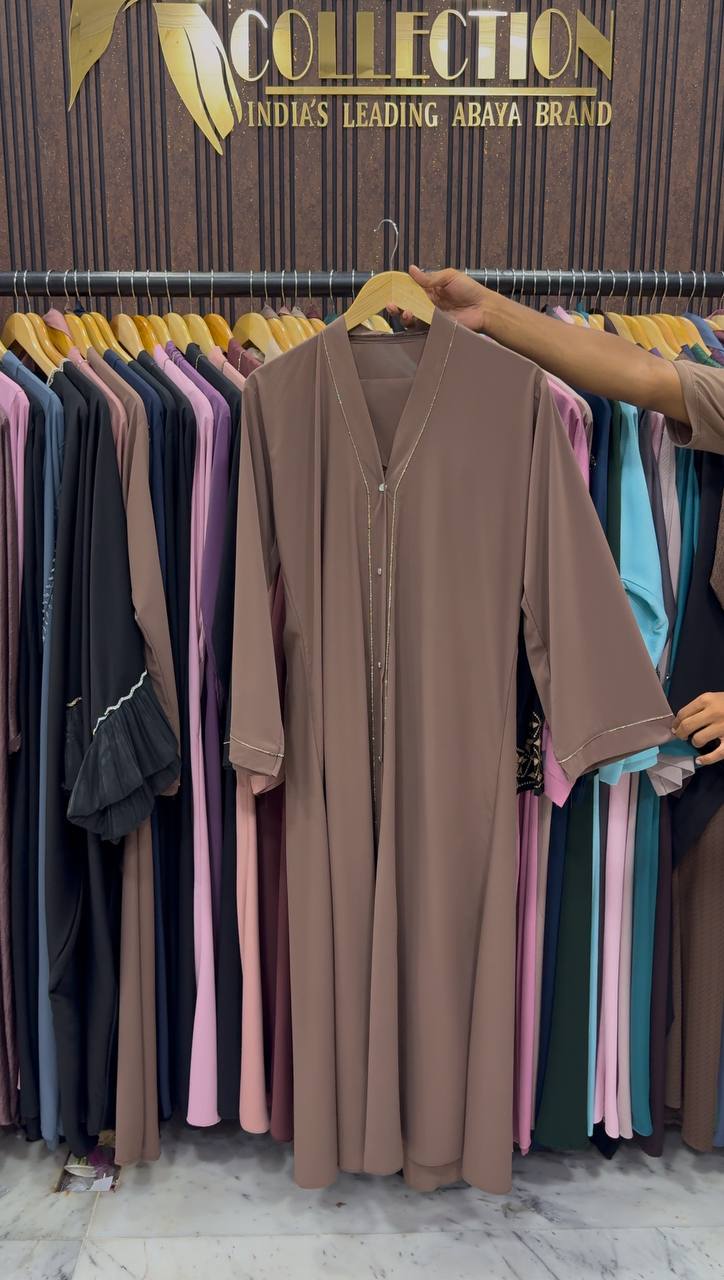 HIBAYAH FRONT OPEN ABAYA | COFFEE