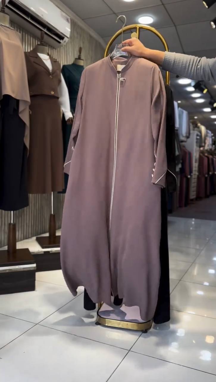MUNAZZAH FRONT OPEN ABAYA | NUDE