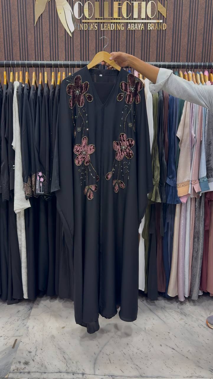 MAAZDA PATCHWORK ABAYA | COFFEE