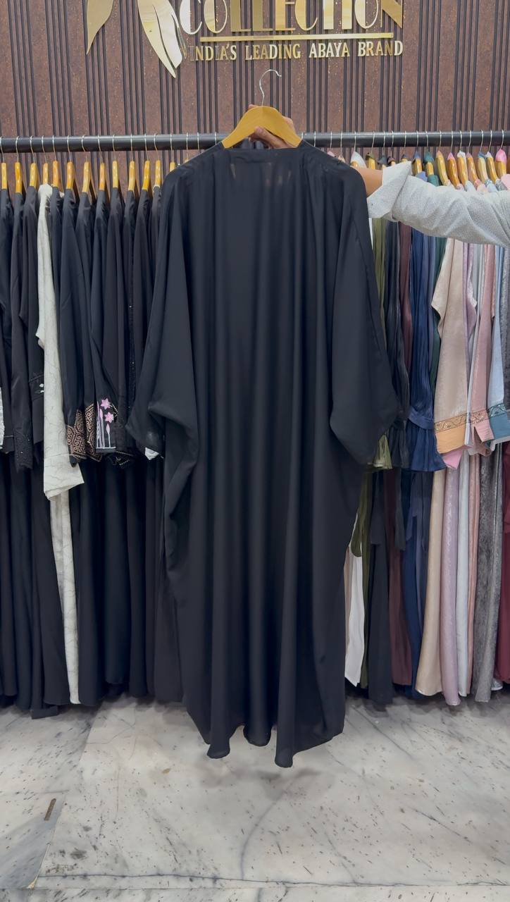 MAAZDA PATCHWORK ABAYA | BLACK